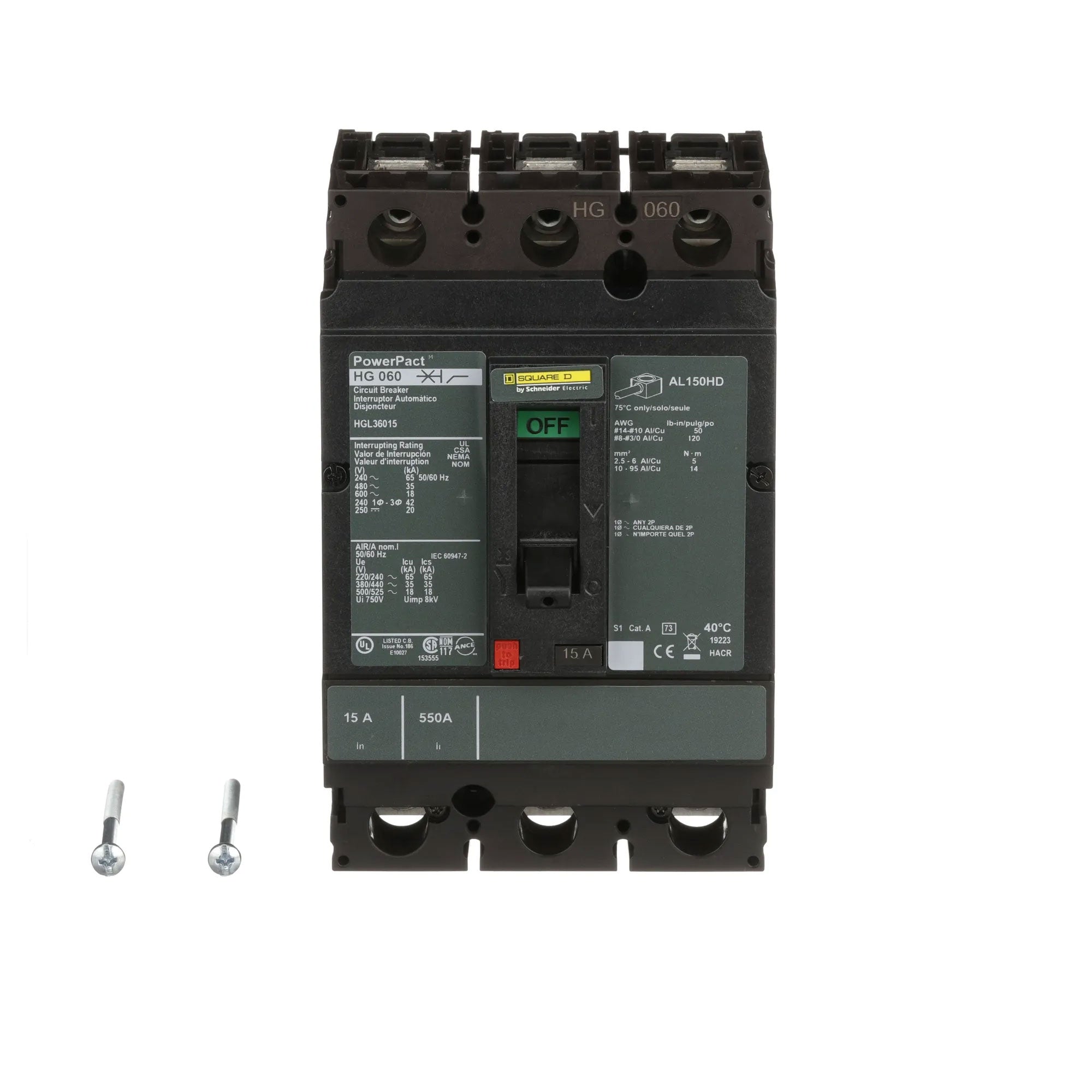 HGL36015 - Square D - Molded Case Circuit Breaker – SimplyBreakers.com