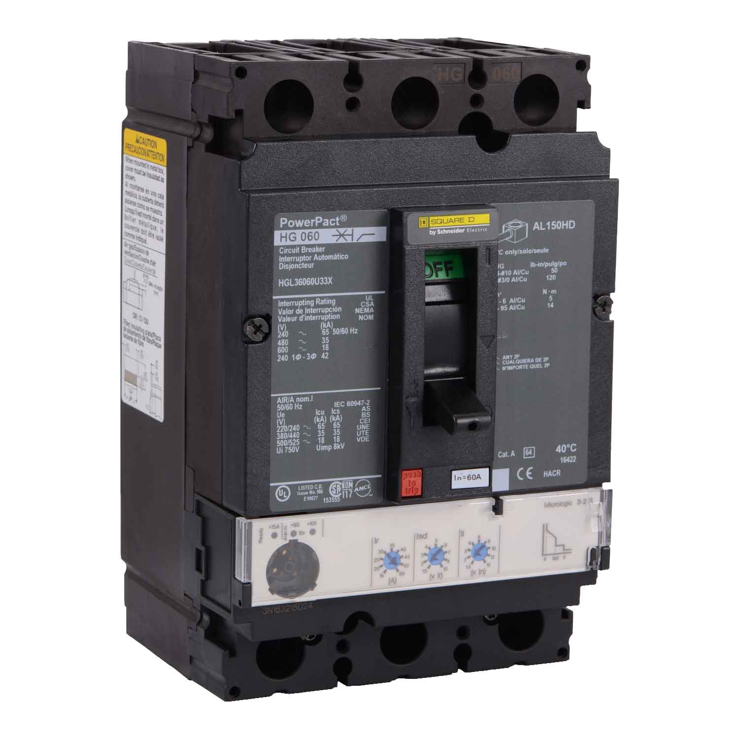 HGL36060U33X - Square D - Molded Case Circuit Breakers