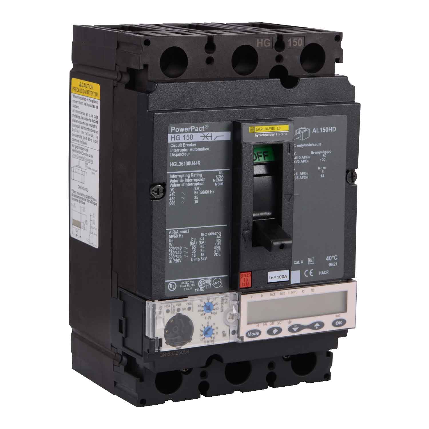 HGL36100U44X - Square D - Molded Case Circuit Breakers