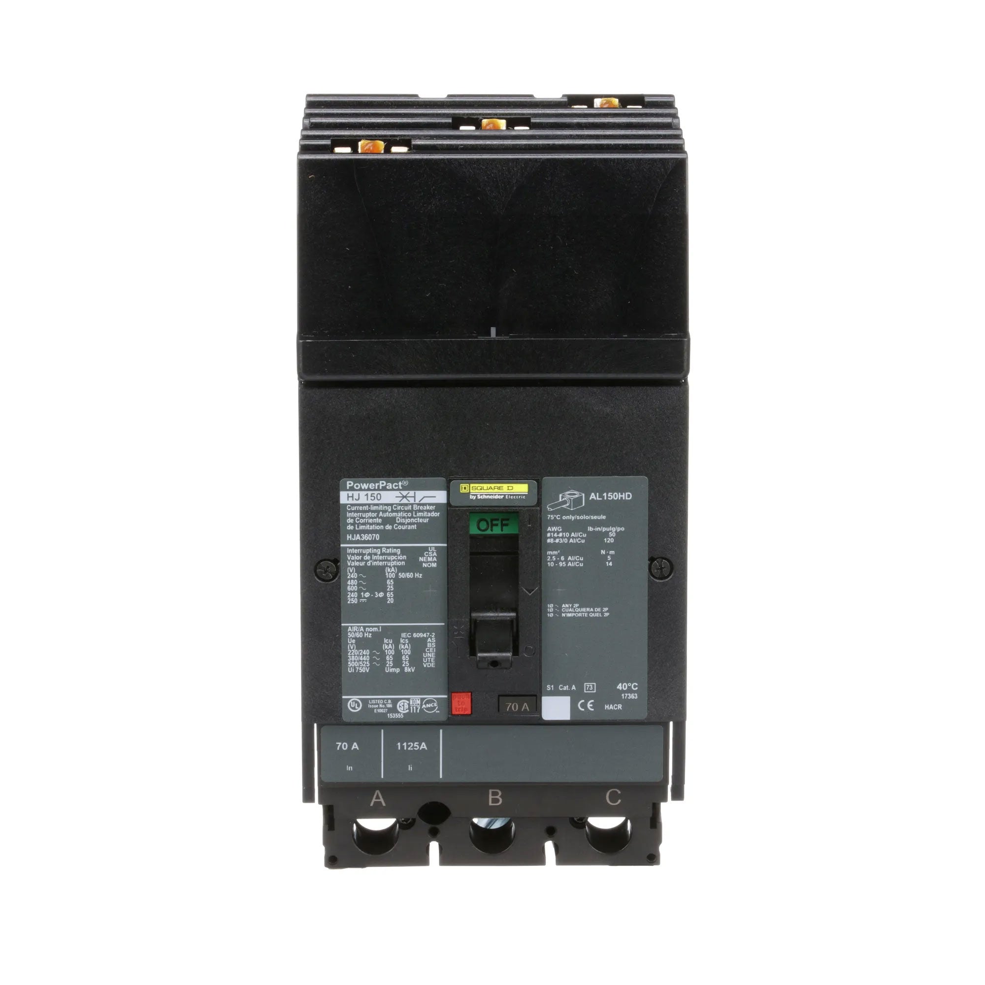 HJA36070 - Square D - Molded Case Circuit Breaker – SimplyBreakers.com