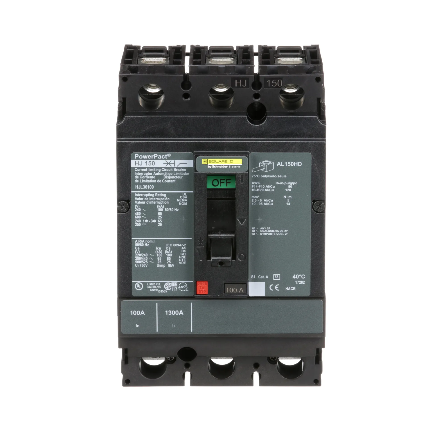 HJL36100 - Square D - Molded Case Circuit Breaker – SimplyBreakers.com HJL36100 - Square D - Molded Case Circuit Breaker – SimplyBreakers.com