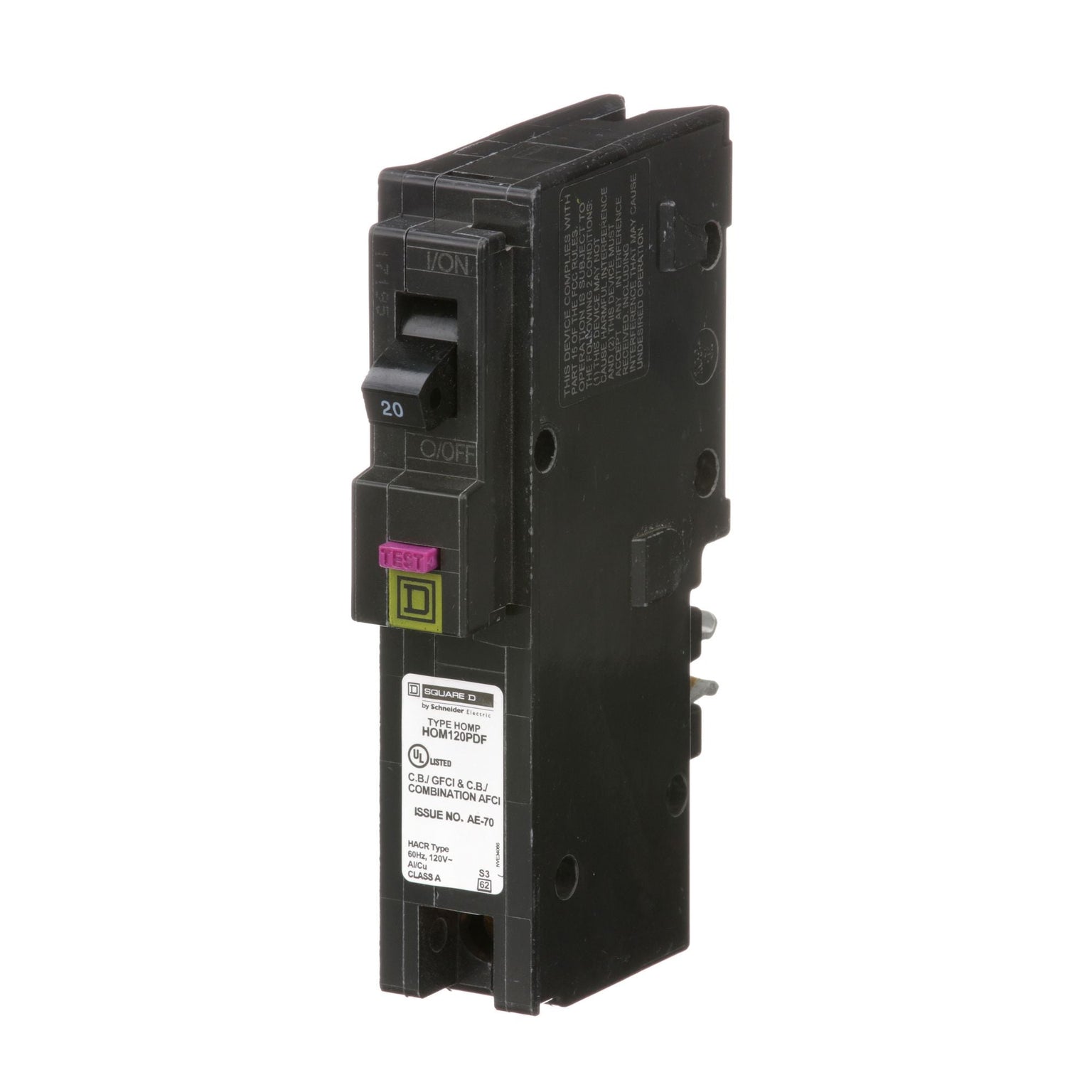 HOM120PAFGF - HomeLine 20 Amp Dual Function Circuit Breaker