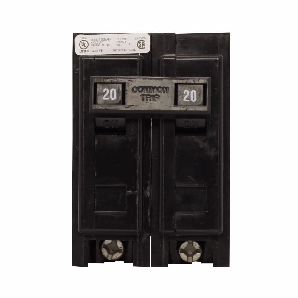 HQP2020 - Eaton Cutler-Hammer 20 Amp 2 Pole 240 Volt Plug-In Molded Case Circuit Breaker