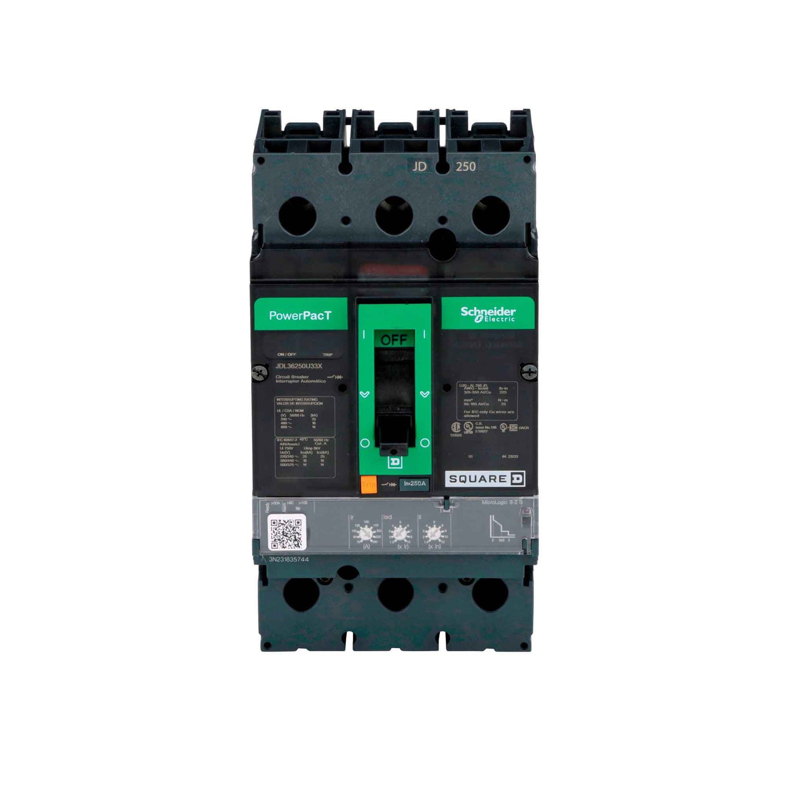 JDL36250U33X - Square D - Molded Case Circuit Breakers