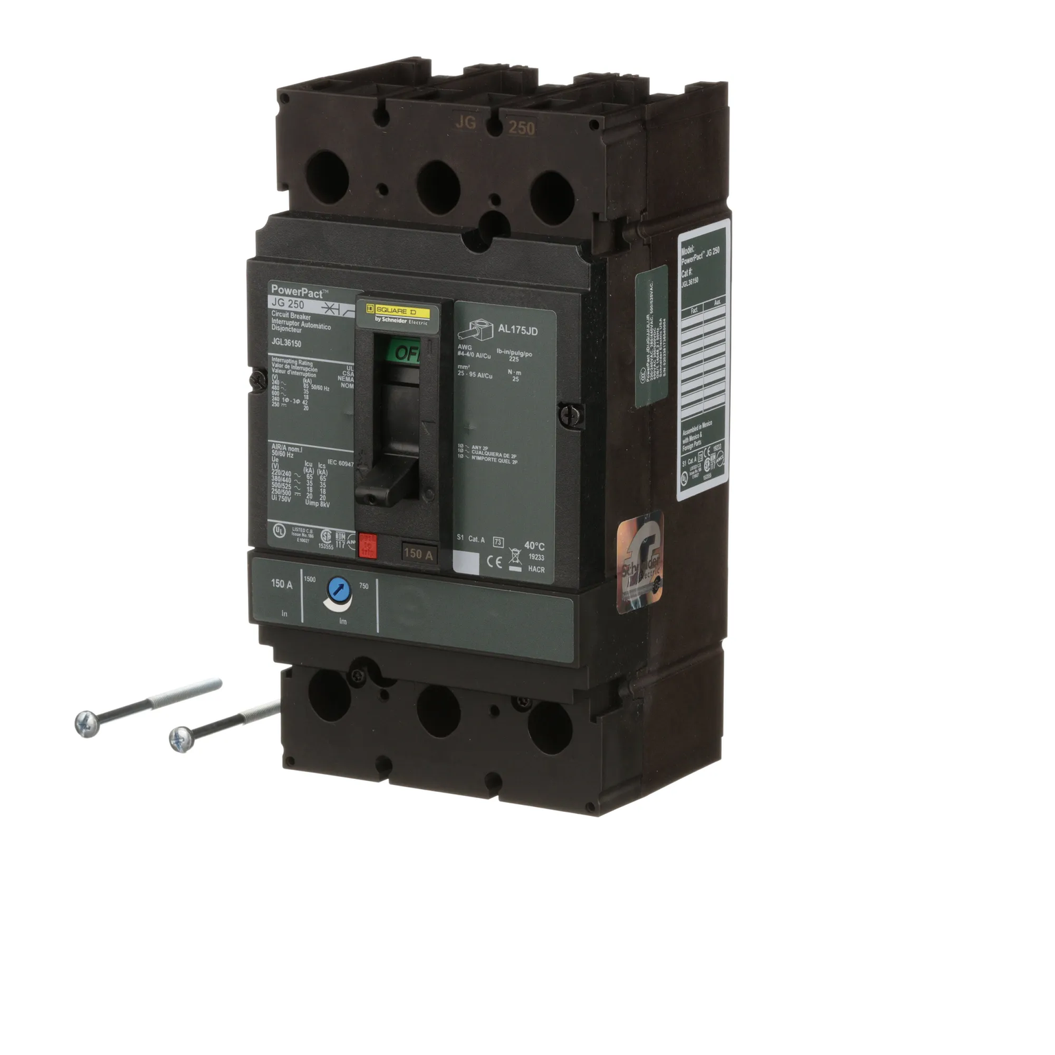 JGL36150 - Square D - Molded Case Circuit Breaker – SimplyBreakers.com JGL36150 - Square D - Molded Case Circuit Breaker – SimplyBreakers.com