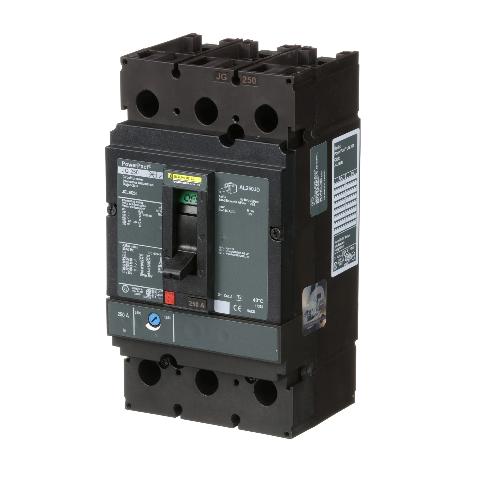 JGL36250 - Square D - Molded Case Circuit Breaker – SimplyBreakers.com JGL36250 - Square D - Molded Case Circuit Breaker – SimplyBreakers.com