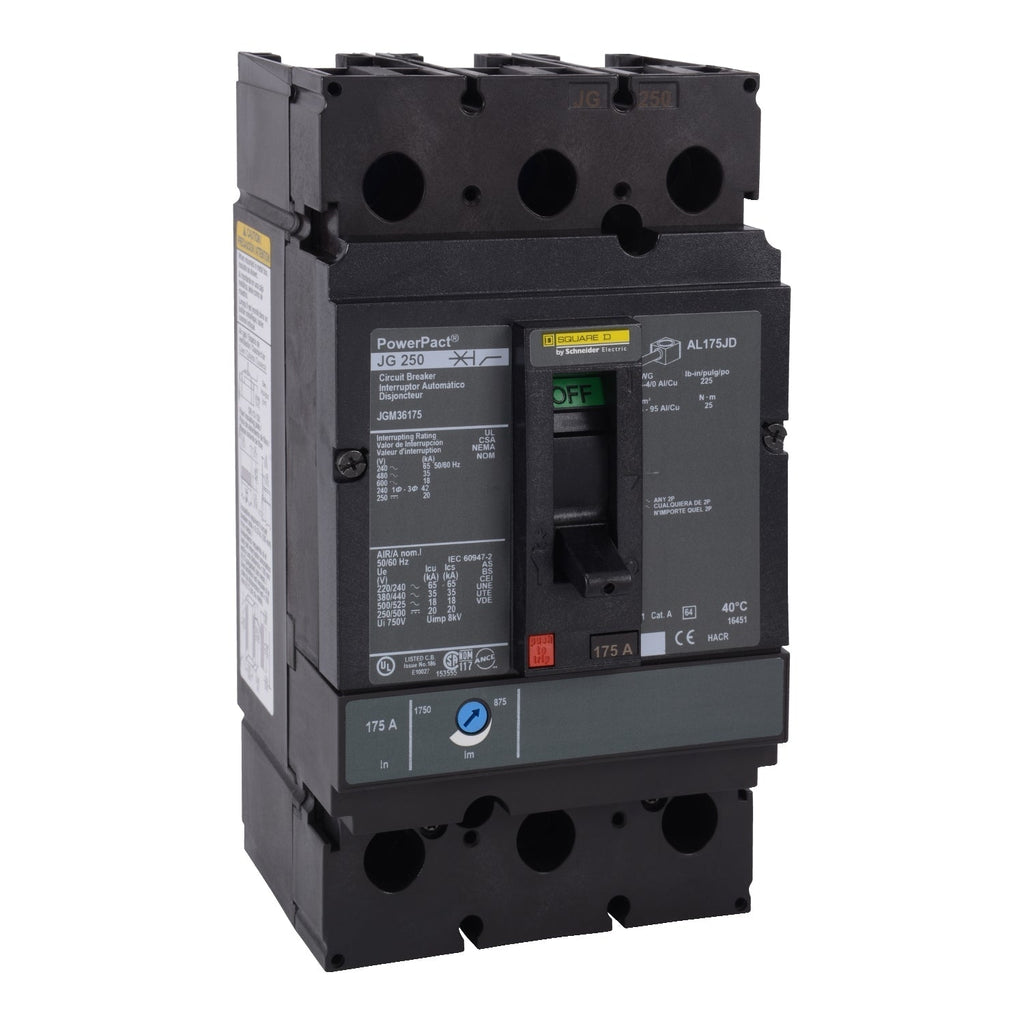 JGM36175 - Square D - 175 Amp Molded Case Circuit Breaker