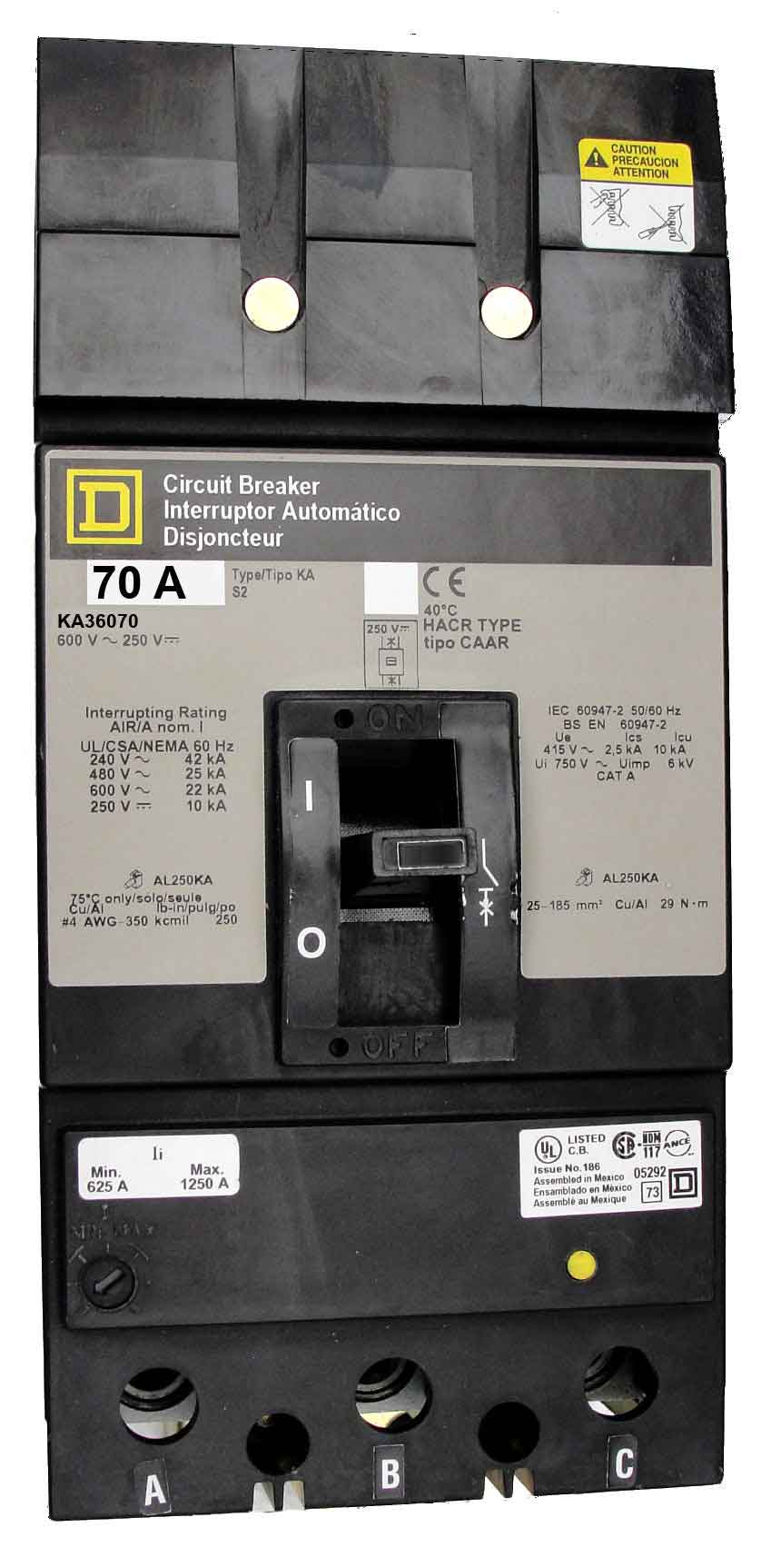KA36070 - Square D - Molded Case Circuit Breakers
