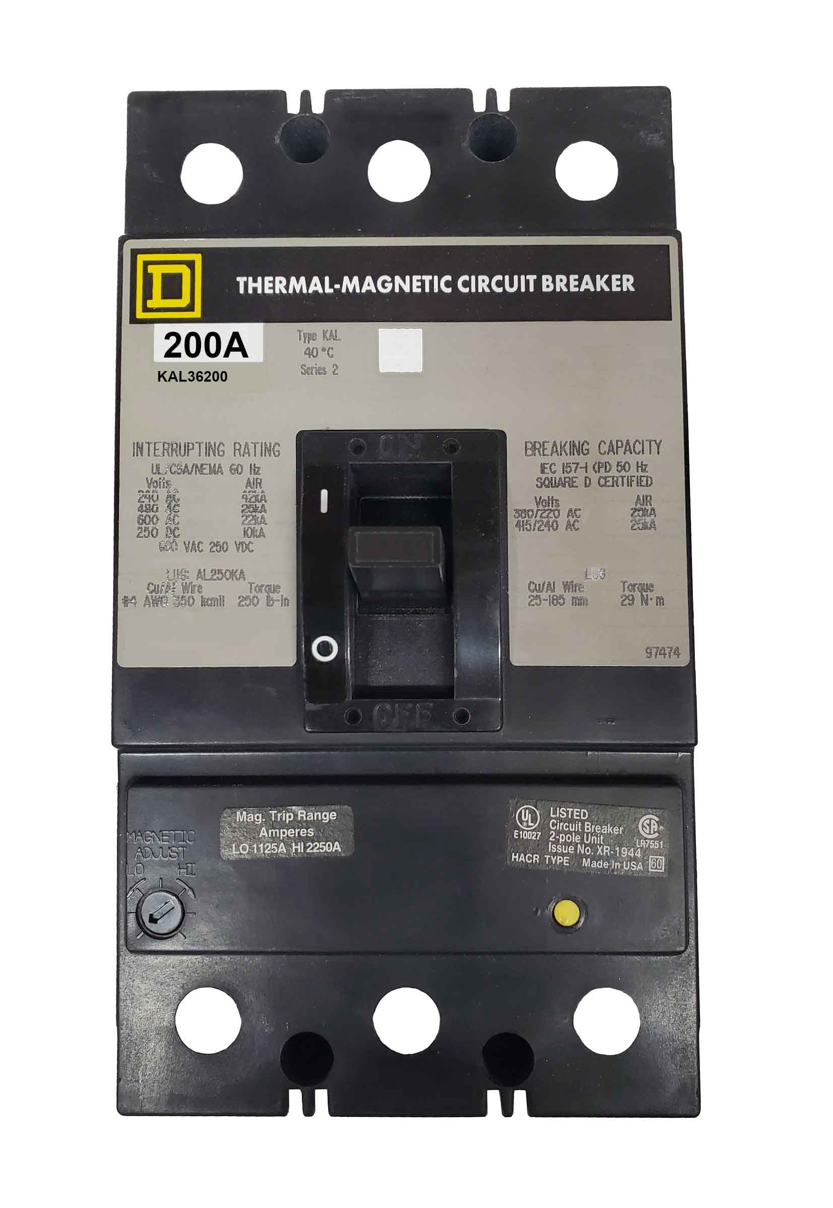 KAL36200 - Square D - Molded Case Circuit Breaker – SimplyBreakers.com