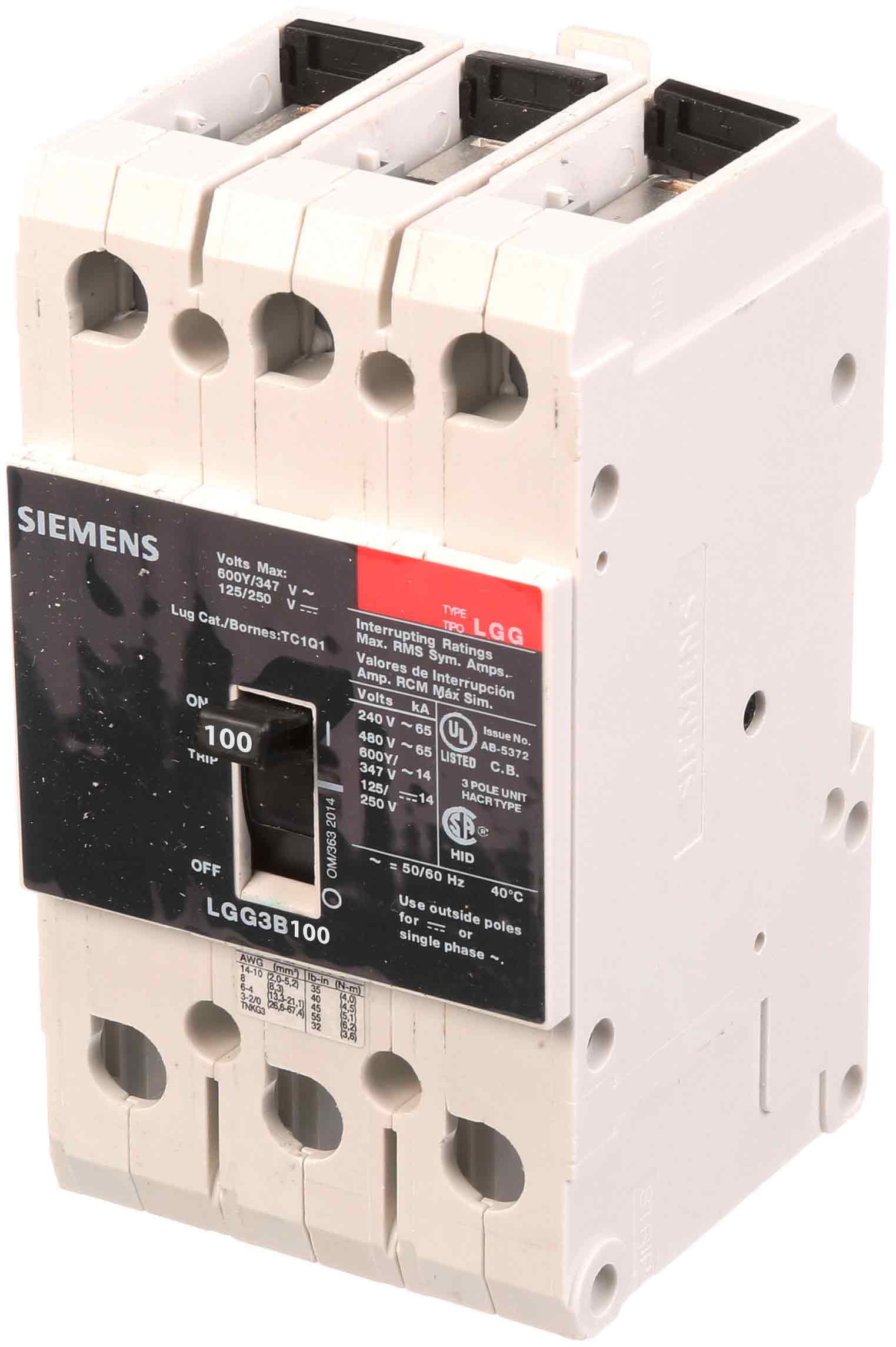 LGG3B100 - Siemens - Molded Case Circuit Breaker