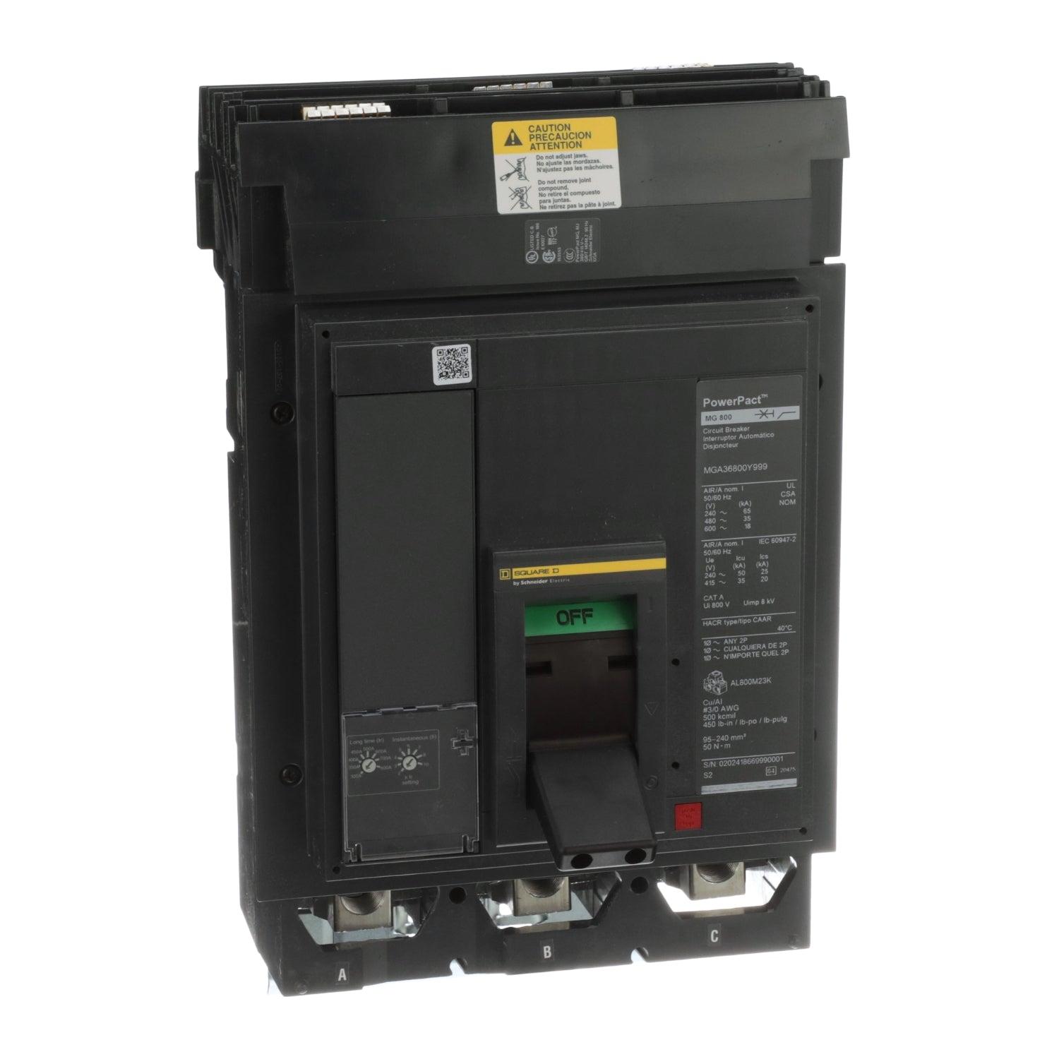 MGA36800E10 - Square D - Molded Case Circuit Breakers