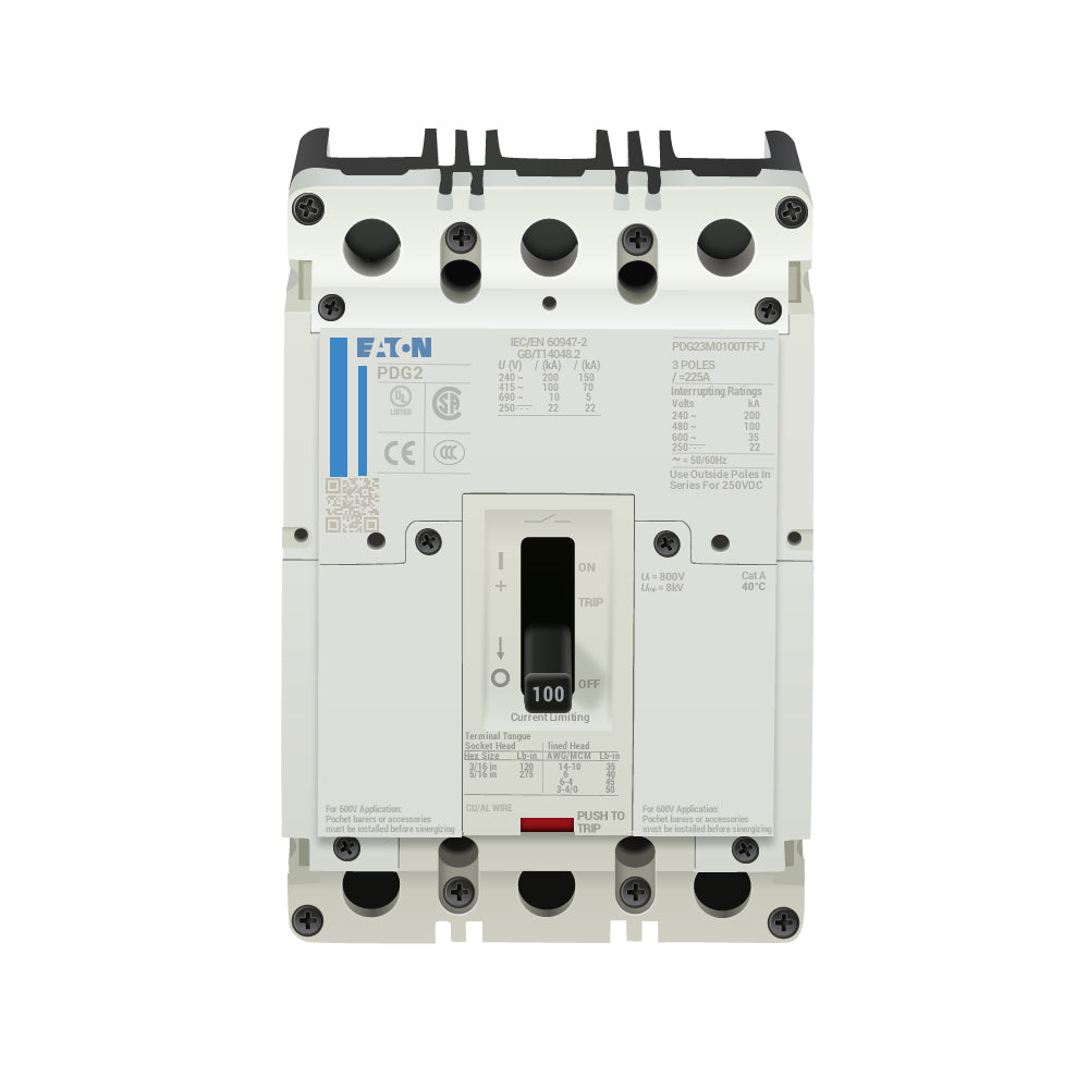 Ffe Breakers PDG23M0100TFFL - Eaton - Molded Case Circuit Breakers – SimplyBreakers.com