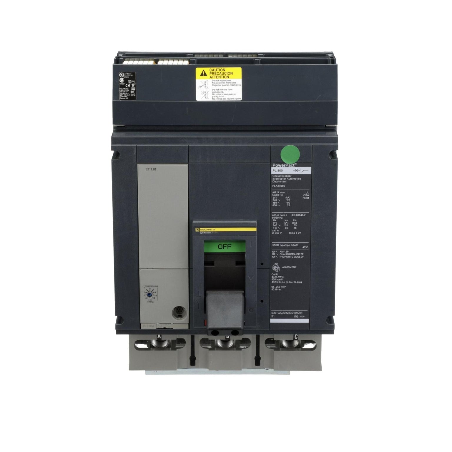PLA34080 - Square D - Molded Case Circuit Breakers