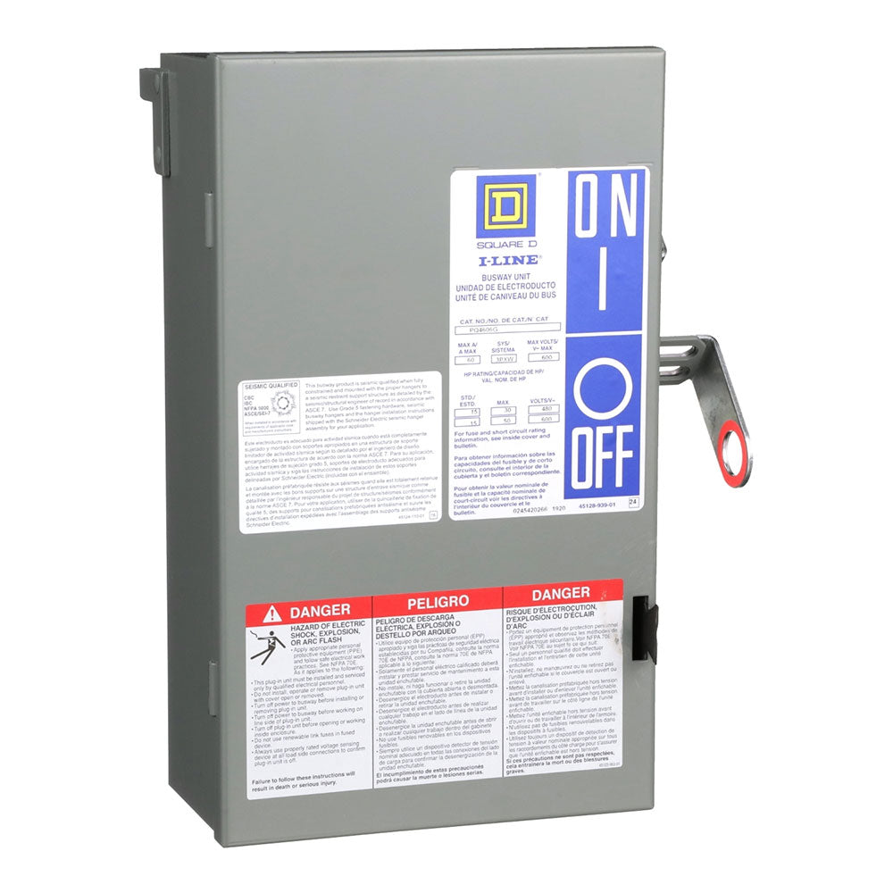PQ4606G - Square D - 60 Amp Fusible Busway Plug