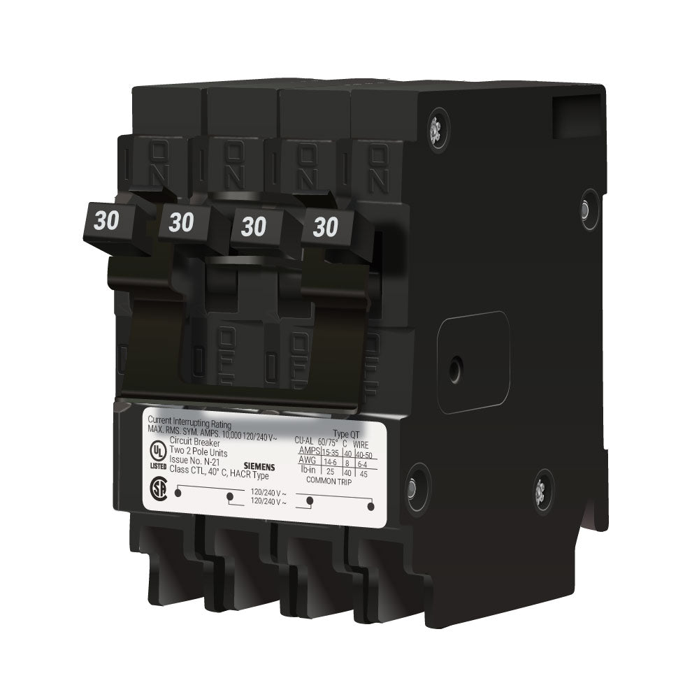 Q23030CT2 - Siemens - 30 Amp Quad Circuit Breaker