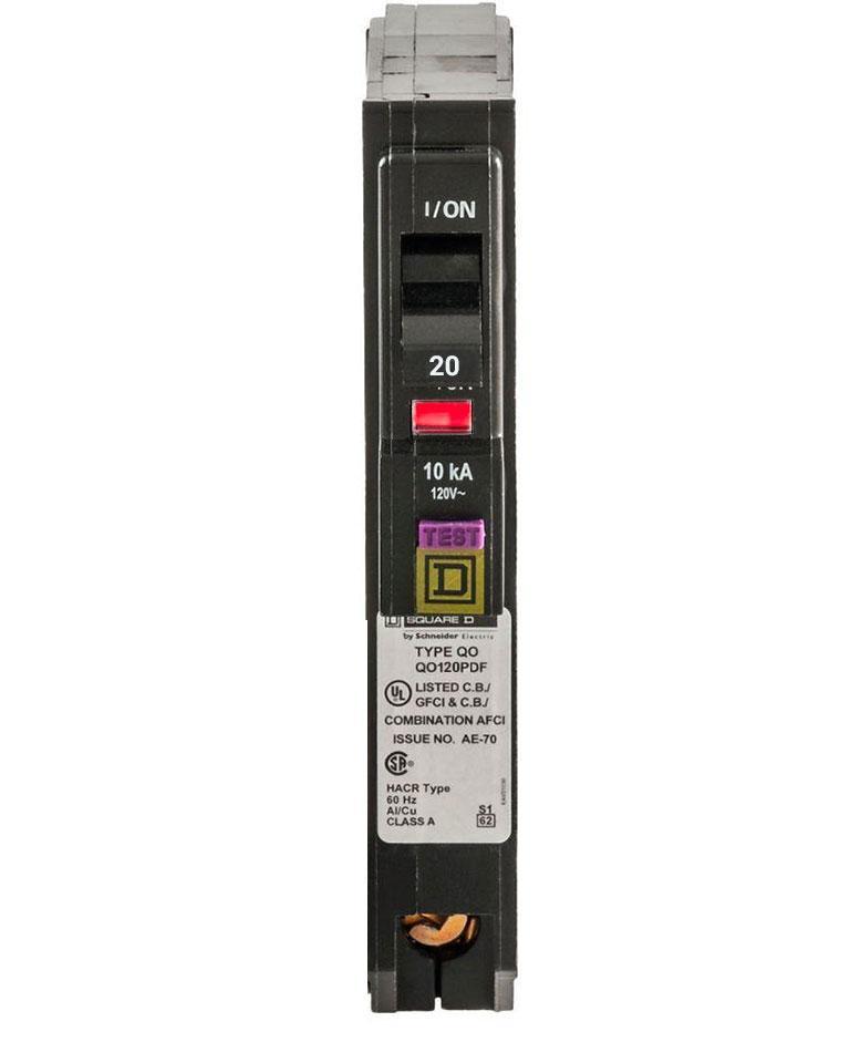 5 PCS Square D QO120PAFGF 20A Dual Function AF/GF QO120PDF Breakers UL 5 PCS Square D QO120PAFGF 20A Dual Function AF/GF QO120PDF Breakers UL