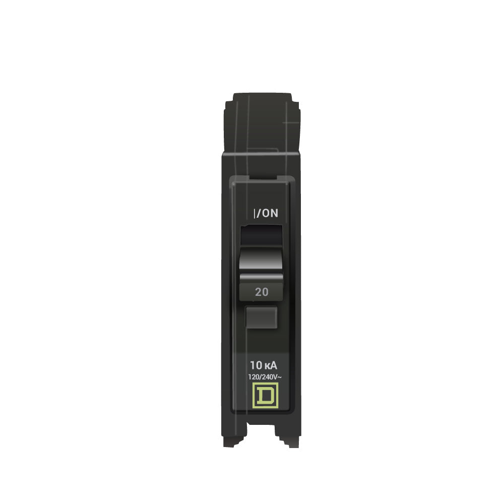 Square D QO 20 Amp Single-Pole Circuit Breaker view 3