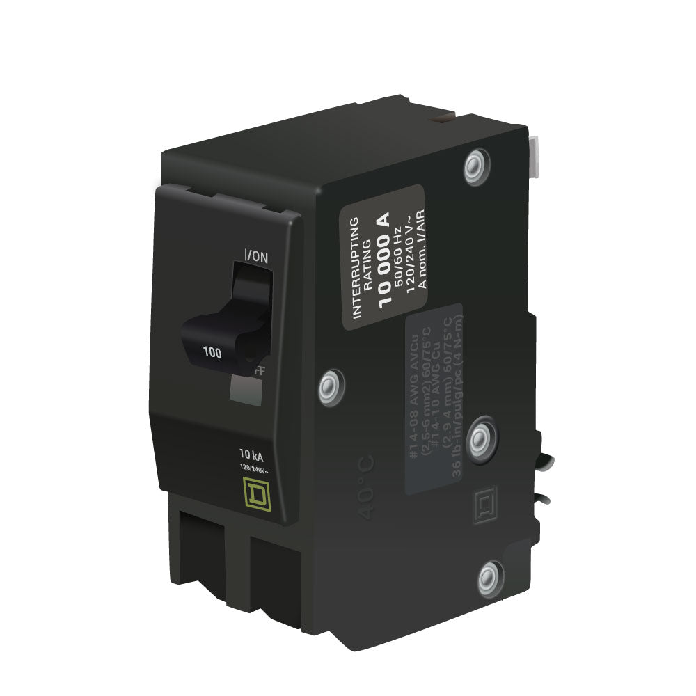Square D By Schneider Electric QO 100-Amp Double-Pole Circuit Breaker – QO2100CP – NEW