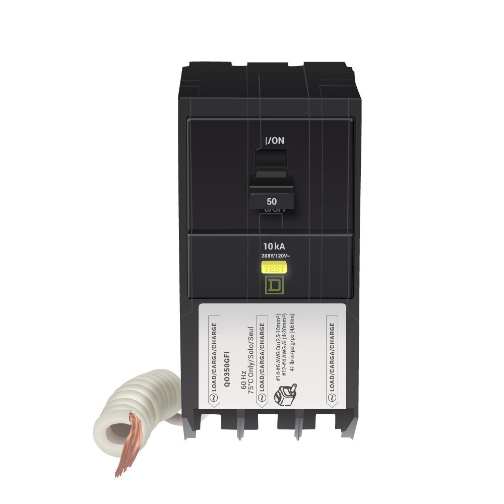 Square D QO 50 Amp 3-Pole Plug-In Circuit Breaker QO350CP - The Home Depot Square D QO 50 Amp 3-Pole Plug-In Circuit Breaker QO350CP - The Home Depot