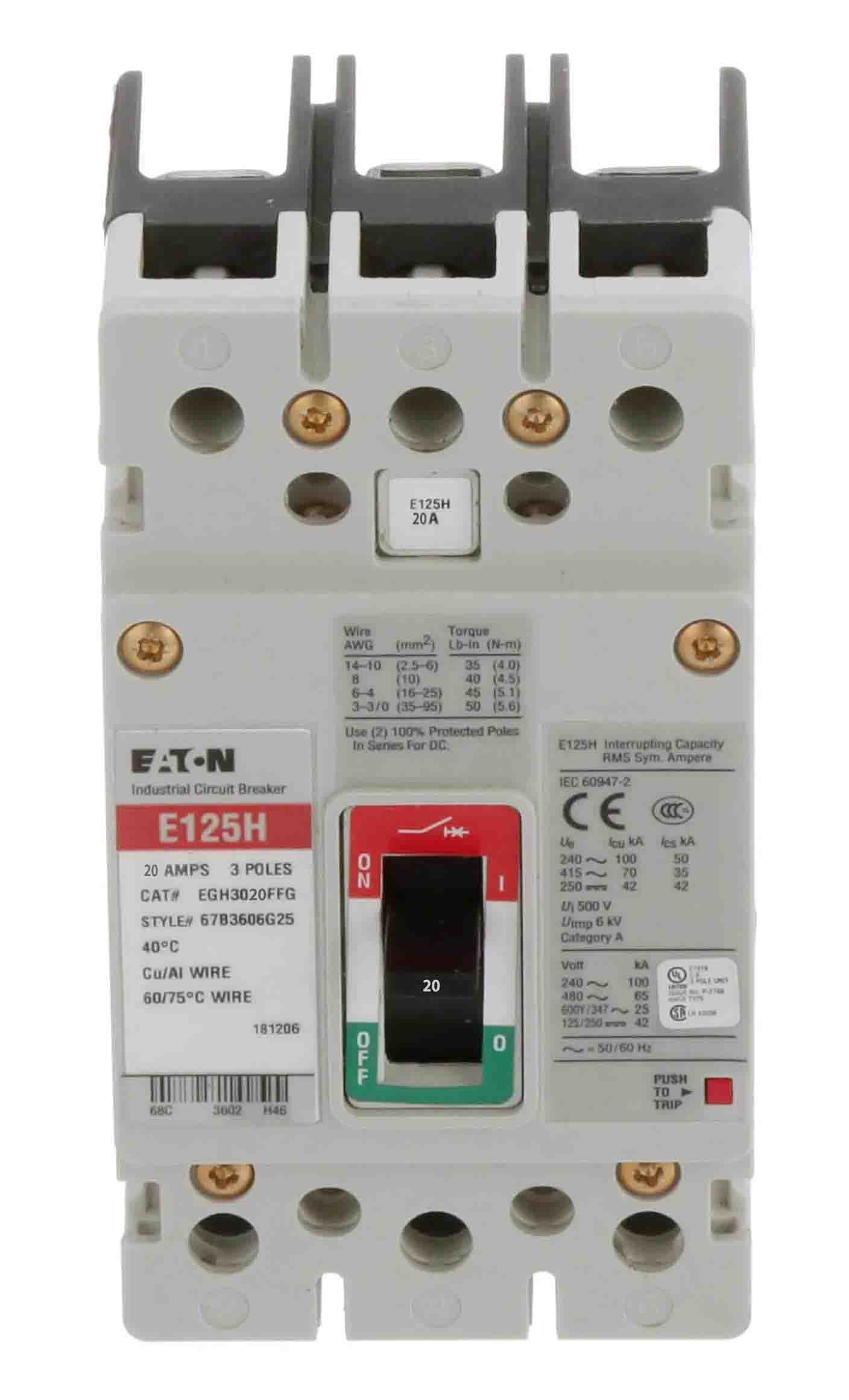 EGH3020FFG - Eaton - Molded Case Circuit Breaker