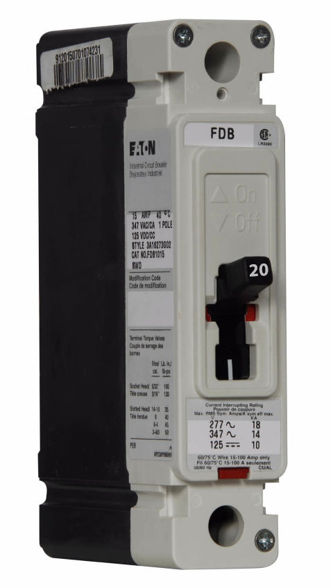 FDB1020L - Eaton - 20 Amp Molded Case Circuit Breaker