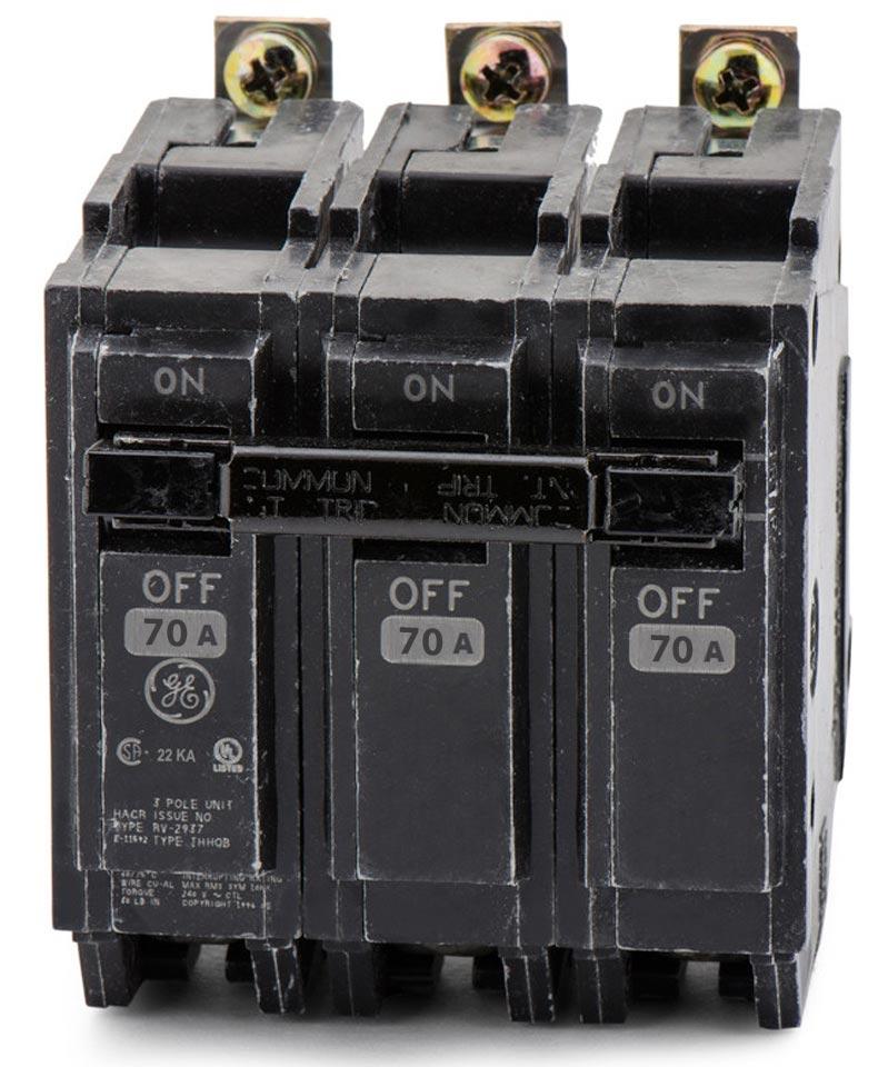 Disjoncteur HEINEMANN GH3-G3-U 70A 3 Pôles 480V - Reconditionné Et Testé