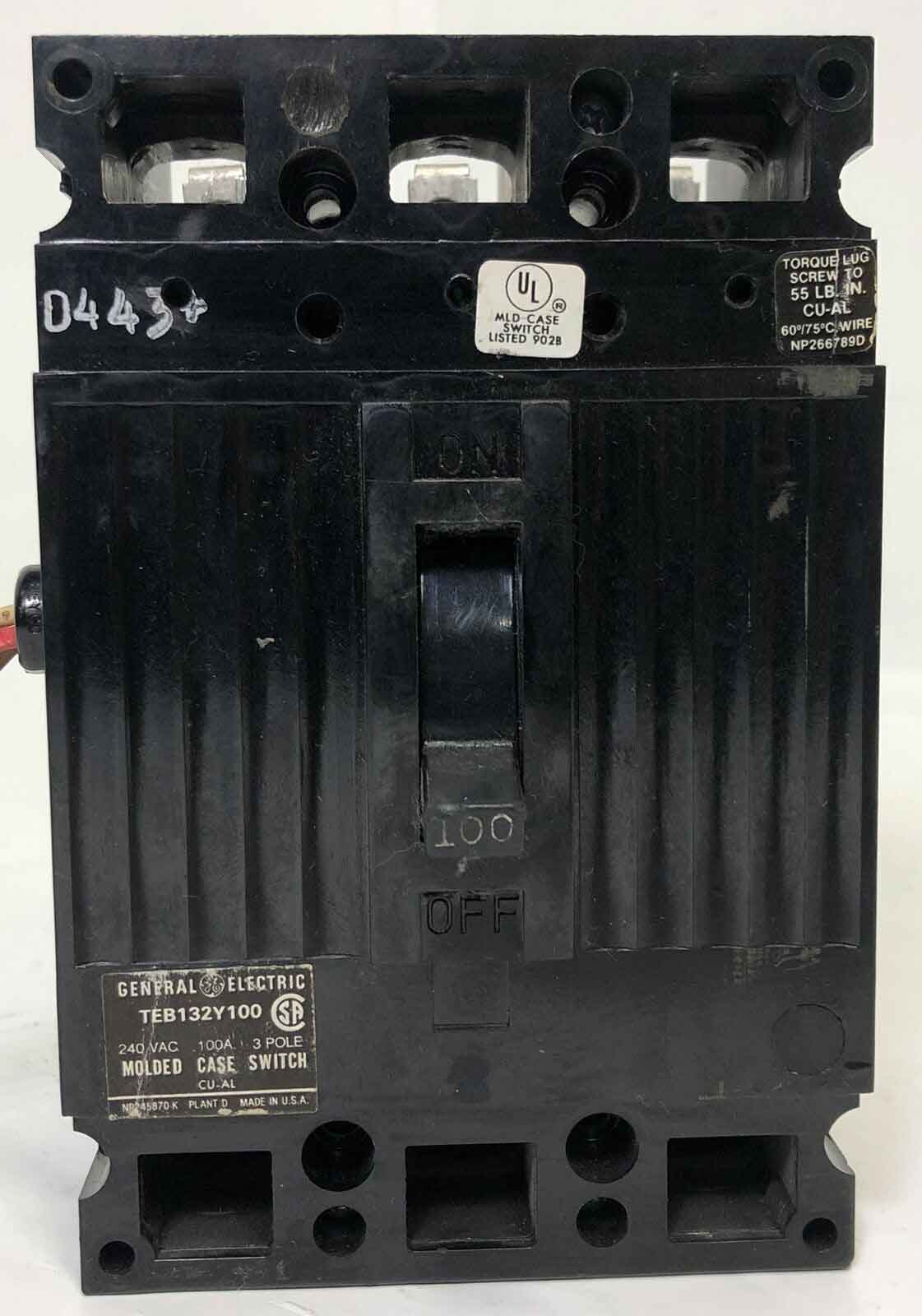 TEB132Y100 - General Electrics - Molded Case Circuit Breakers