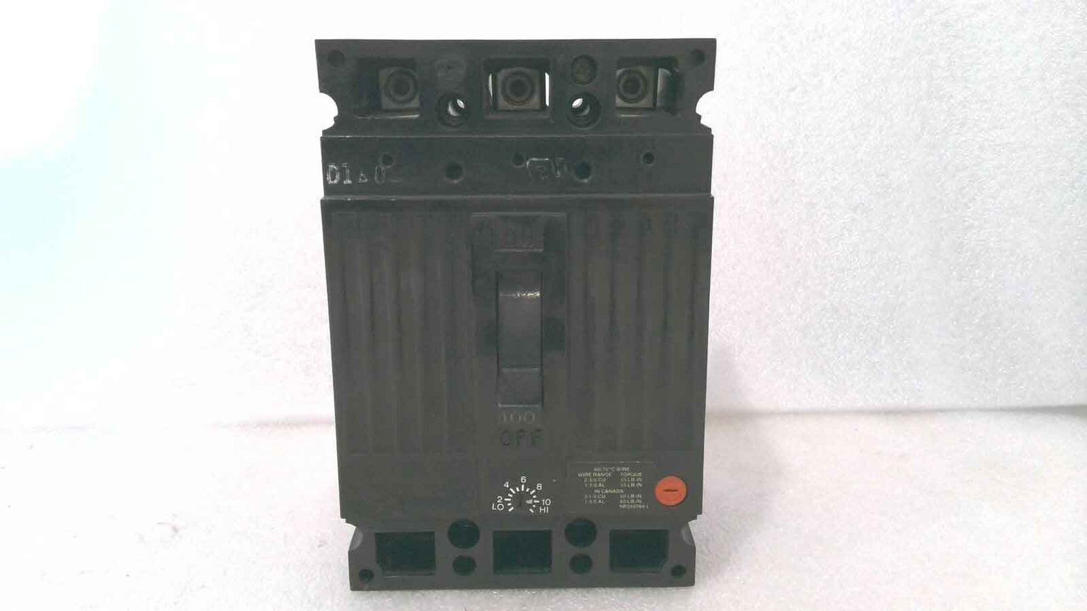 TEC36100 - General Electrics - Molded Case Circuit Breakers
