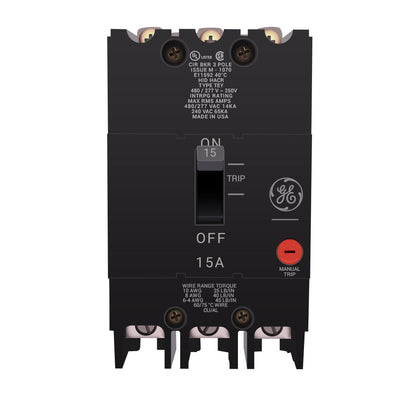 TEY315 - GE 15 Amp 3 Pole 480 Volt Bolt-On Molded Case Circuit Breaker