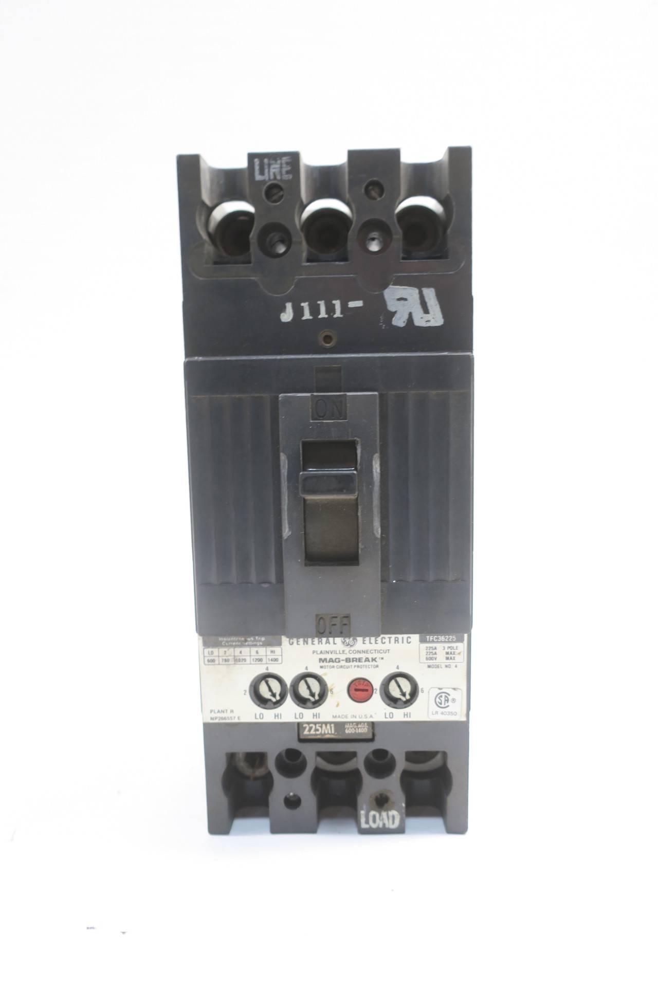 TFC36225A - General Electrics - Molded Case Circuit Breakers