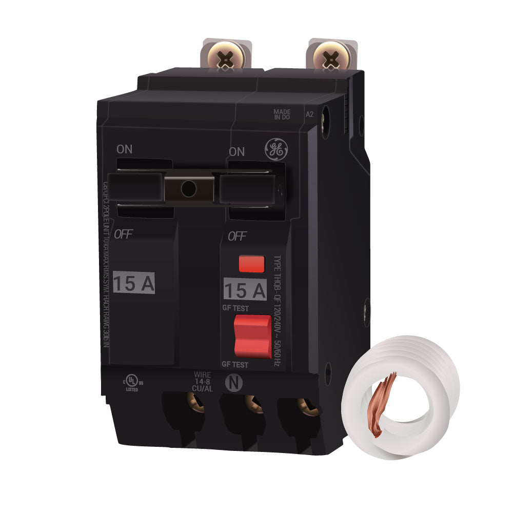 THQB2115GFT - GE - 15 Amp GFCI Circuit Breaker