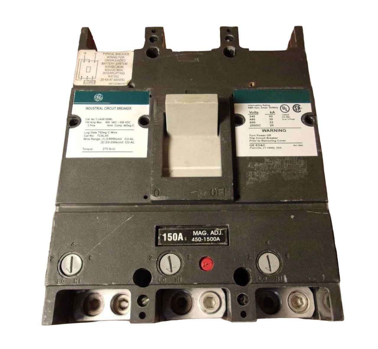 TJJ436150WL - General Electrics - Molded Case Circuit Breakers 