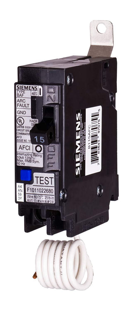 【はな】AM-F-1 ① Siemens Q115AF 15 Amp 1 Pole 120V Type QAF AFCI Circuit Breaker
