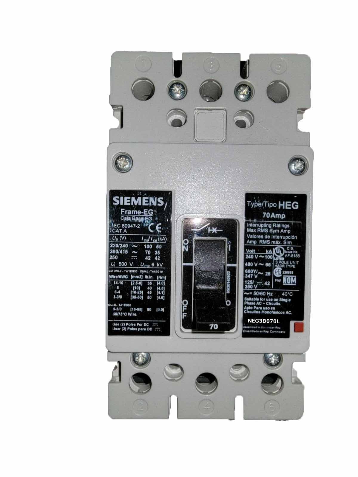 NEG3B070L - Siemens - Molded Case