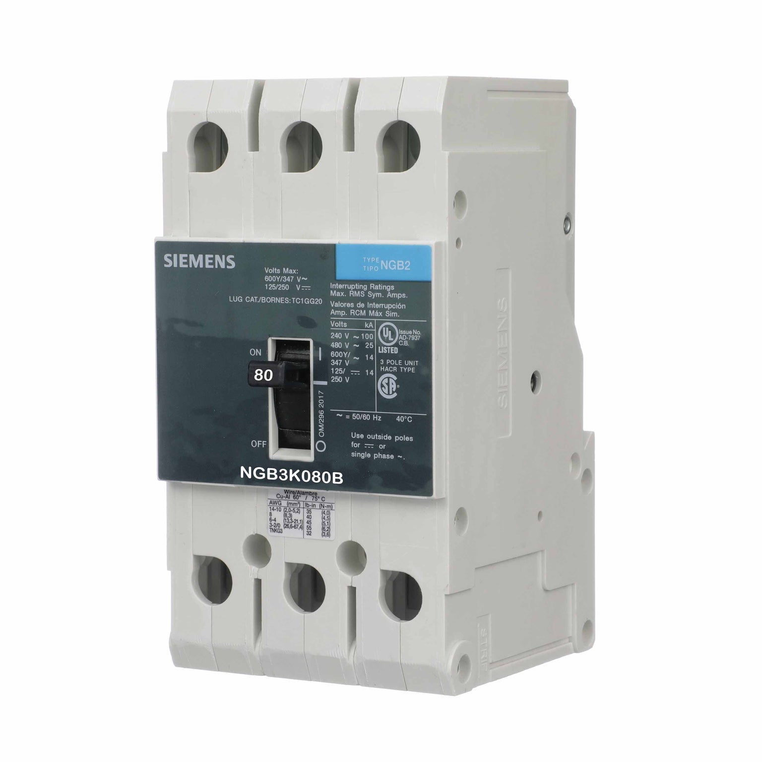 NGB3K080B - Siemens - Molded Case