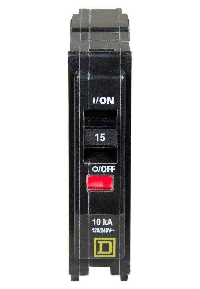 QO115 - Square D 15 Amp Single Pole Circuit Breaker