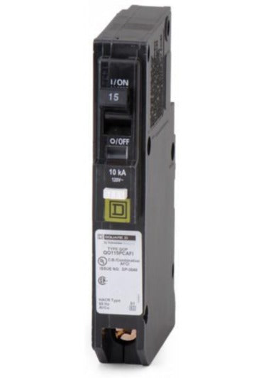 Lot Of 10 Square D QO115PAF / QO115VHPAF AFCI Breakers - 15A, 1-Pole, Plug-On Neutral