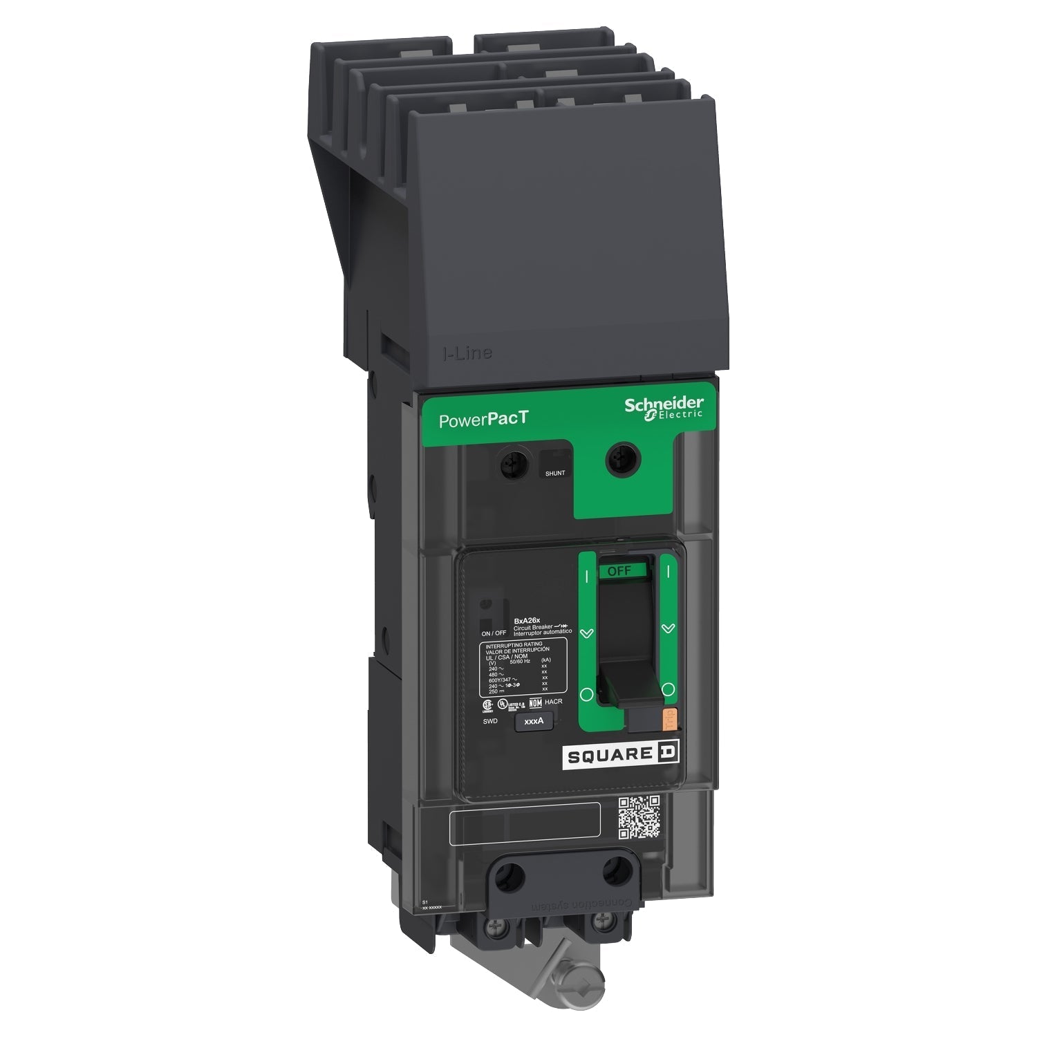 BDA260601 - Square D 60 Amp 2 Pole 600 Volt Plug-In Molded Case Circuit Breaker