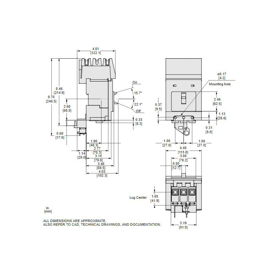 BDA36035 - Square D - 35 Amp Molded Case Circuit Breaker