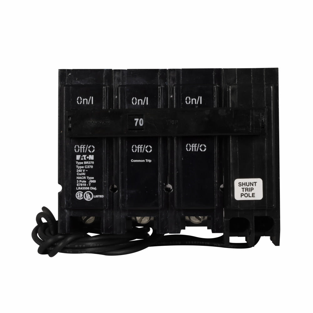 BR370ST - Eaton Cutler-Hammer 70 Amp 3 Pole 240 Volt Plug-In Molded Case Circuit Breaker