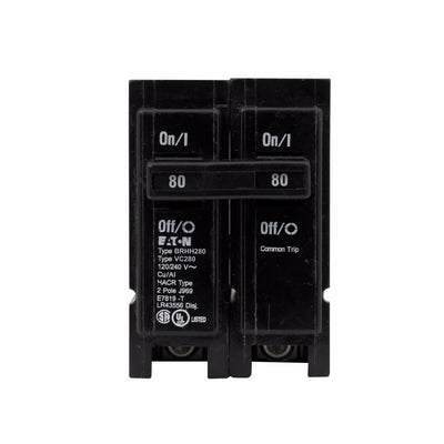 BRHH280 - Eaton Cutler-Hammer 80 Amp 2 Pole 240 Volt Plug-In Molded Case Circuit Breaker