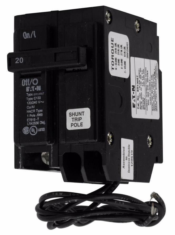 BR120ST - Eaton - 20 Amp Shunt Trip Circuit Breaker