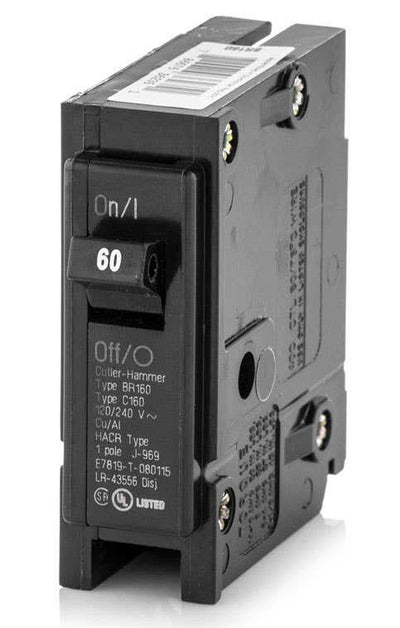 BR160 - Eaton Cutler-Hammer 60 Amp 1 Pole 120 Volt Plug-In Molded Case Circuit Breaker
