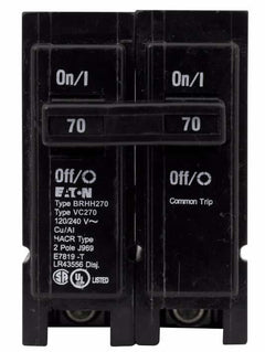 BRHH270 - Eaton Cutler-Hammer 70 Amp 2 Pole 240 Volt Molded Case Circuit Breakers