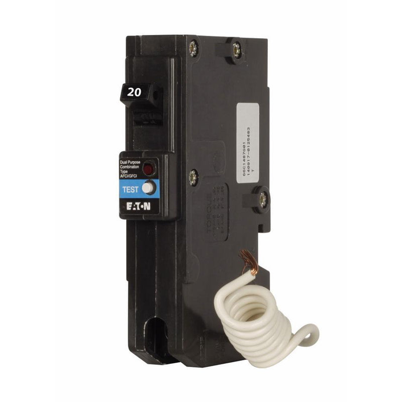 BRLAFGF120 - Eaton Cutler-Hammer 20 Amp Single Pole Dual Function Circuit Breaker