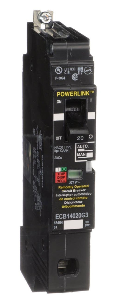 ECB14020G3 - Square D 20 Amp 1 Pole 480 Volt Bolt-On Molded Case Circuit Breaker