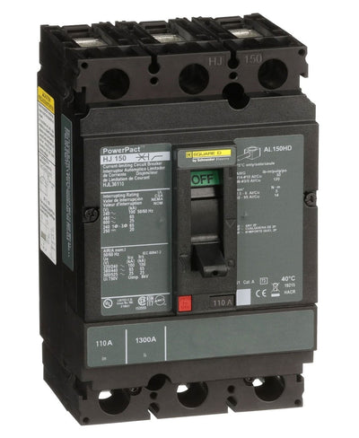 HJL36110 - Square D 110 Amp 3 Pole 600 Volt Molded Case Circuit Breaker