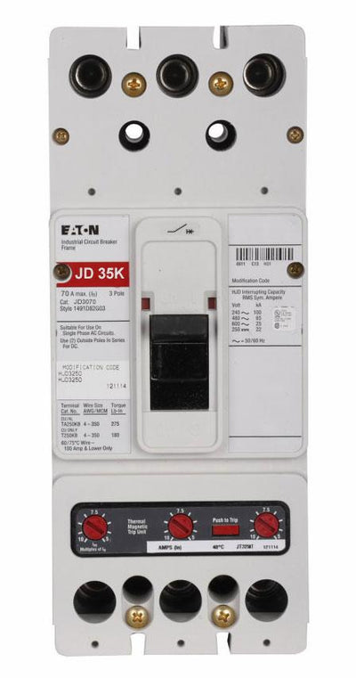JD3070C - Eaton Molded Case Circuit Breakers