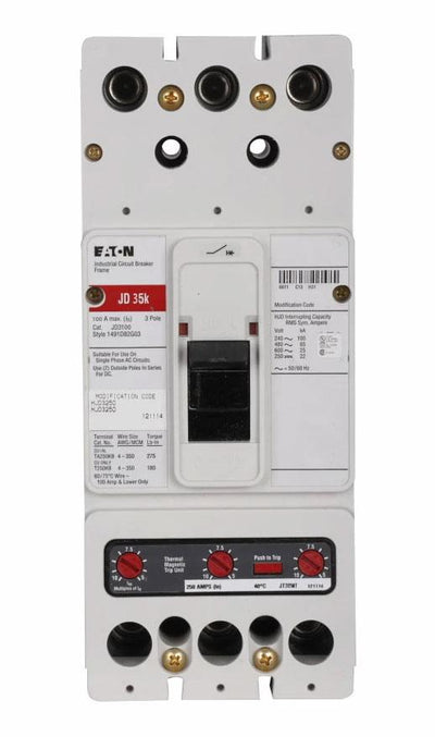 JD3100Y - Eaton Molded Case Circuit Breakers
