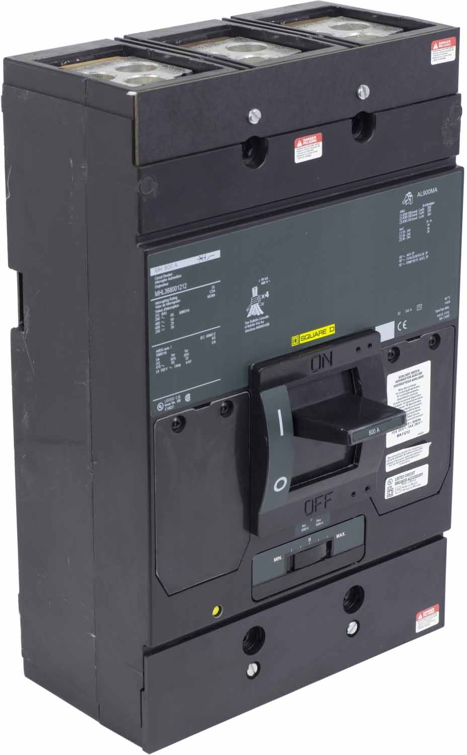 MHL368001212 - Square D 800 Amp 3 Pole 600 Volt Molded Case Circuit Breaker